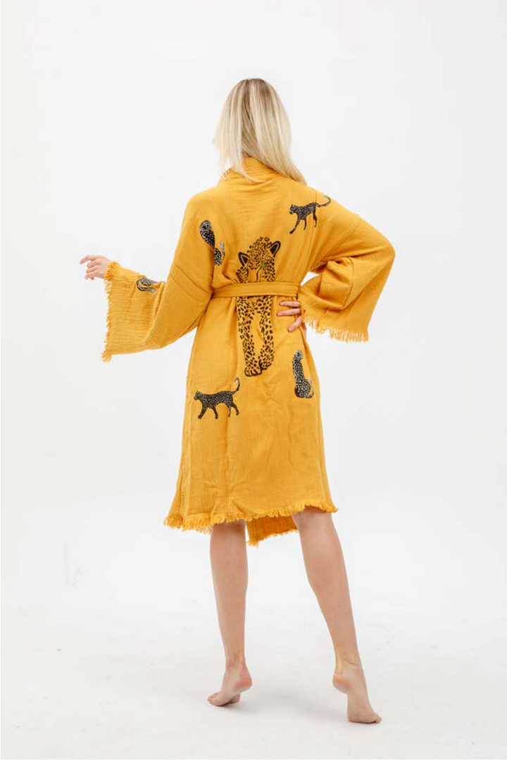 Tiger Hand Printed Kimono