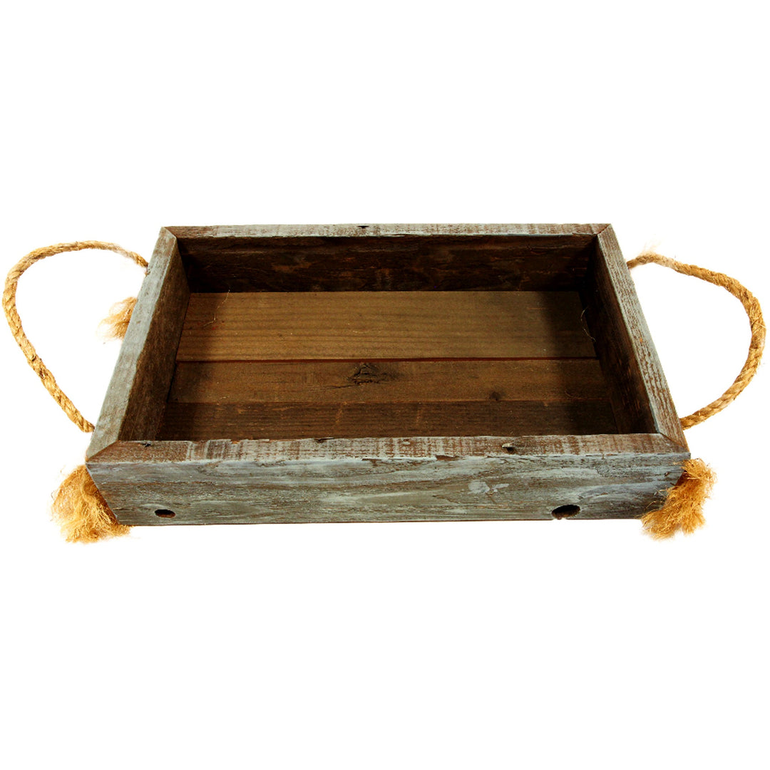 Rustic Redwood Planter Box Set with Rope Handles (9-Piece Collection)-Made in the U.S.A