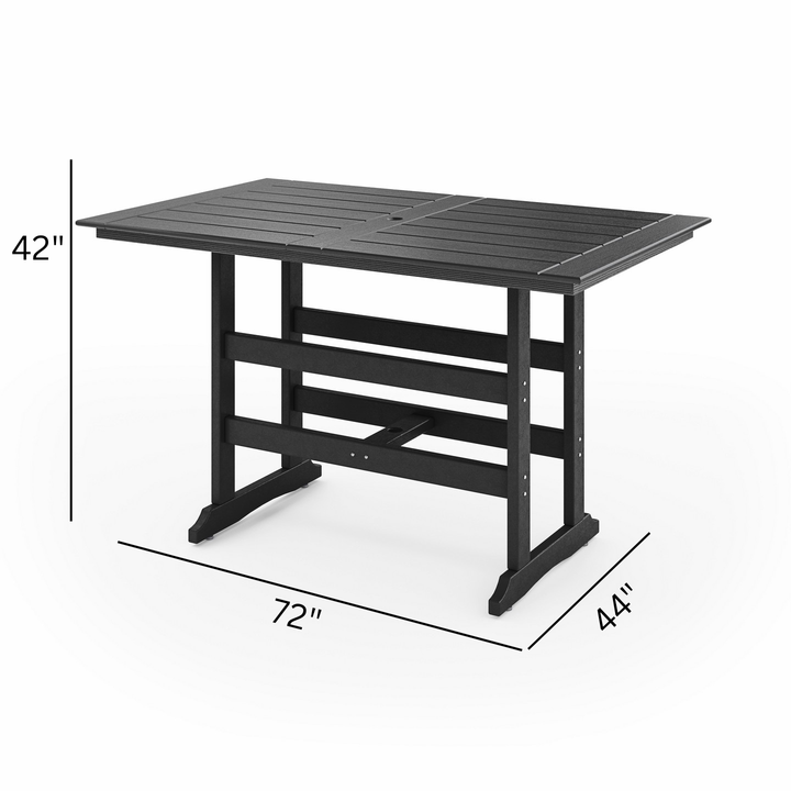 SoPoly 72" Savannah Farmhouse Bar Table