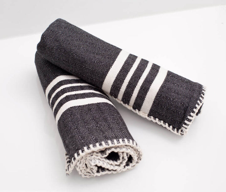 FARMHOUSE HAND TOWEL , WITHOUT FRINGES ( SET OF 2 )