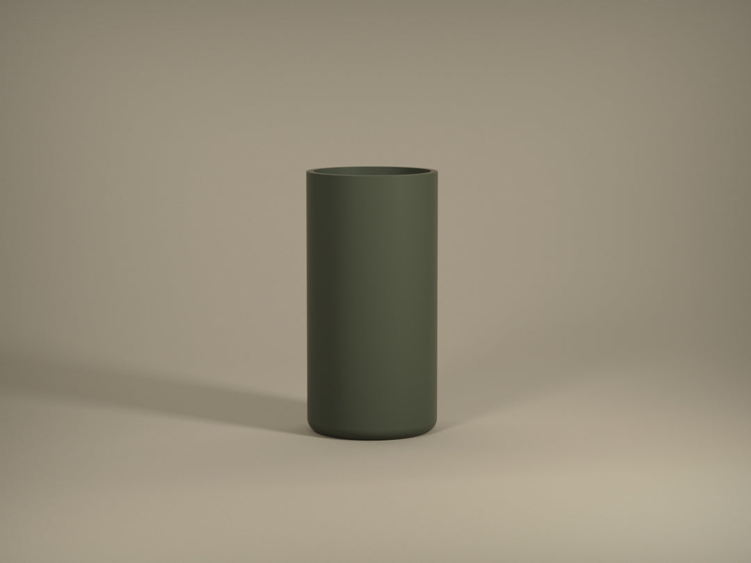 Tau Fiberglass Cylindro Collection 11.8" x 11.8" x 23.6"