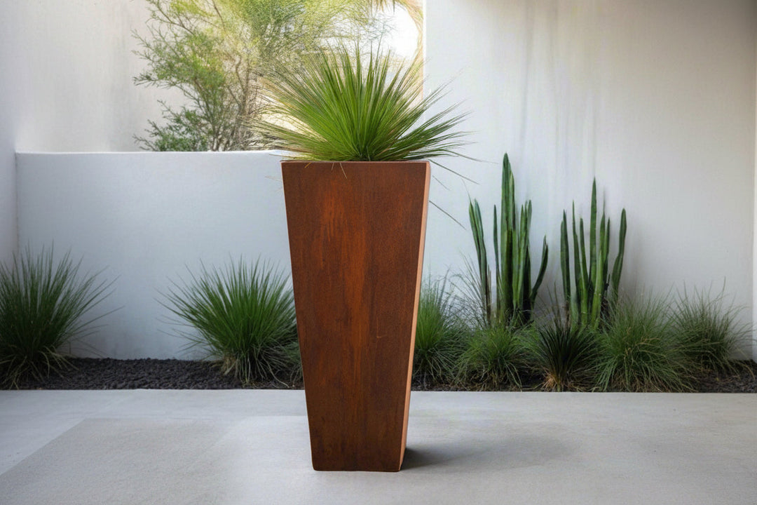 Corten Steel Tapered Planter - FREE SHIPPING!