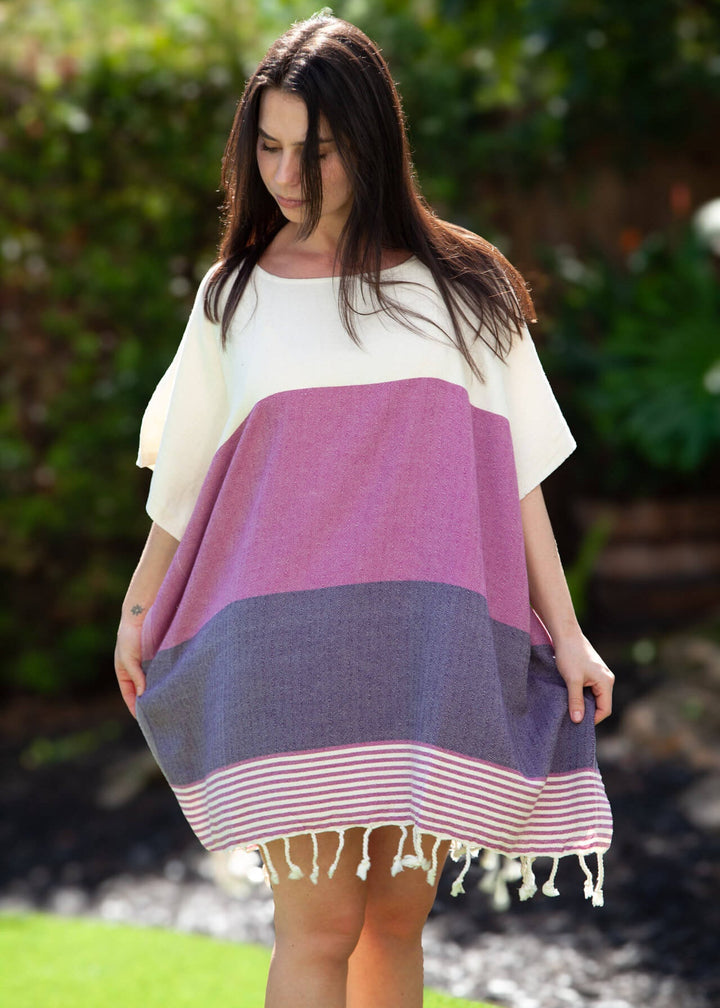 Multi Color Tunic Beach Cover Up