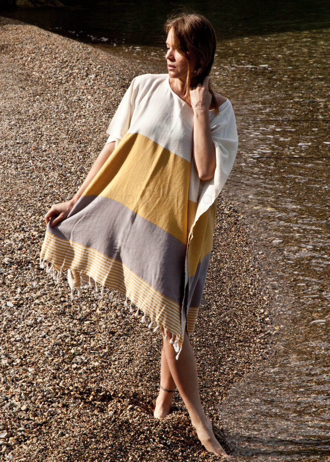 Multi Color Tunic Beach Cover Up