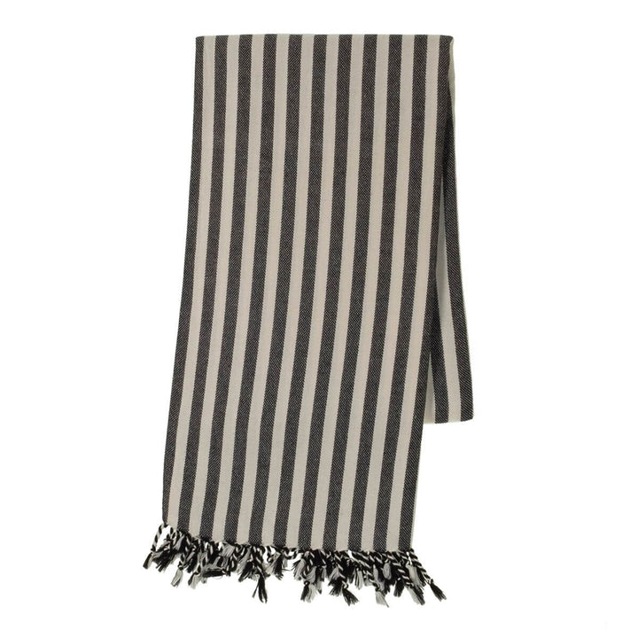 Vertical Striped Turkish Towel With Fringe