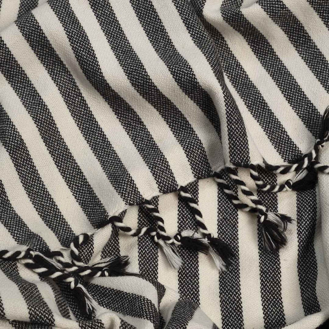 Vertical Striped Turkish Towel With Fringe