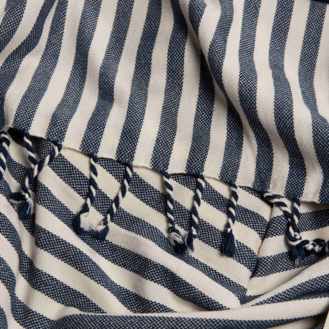 Vertical Striped Turkish Towel With Fringe