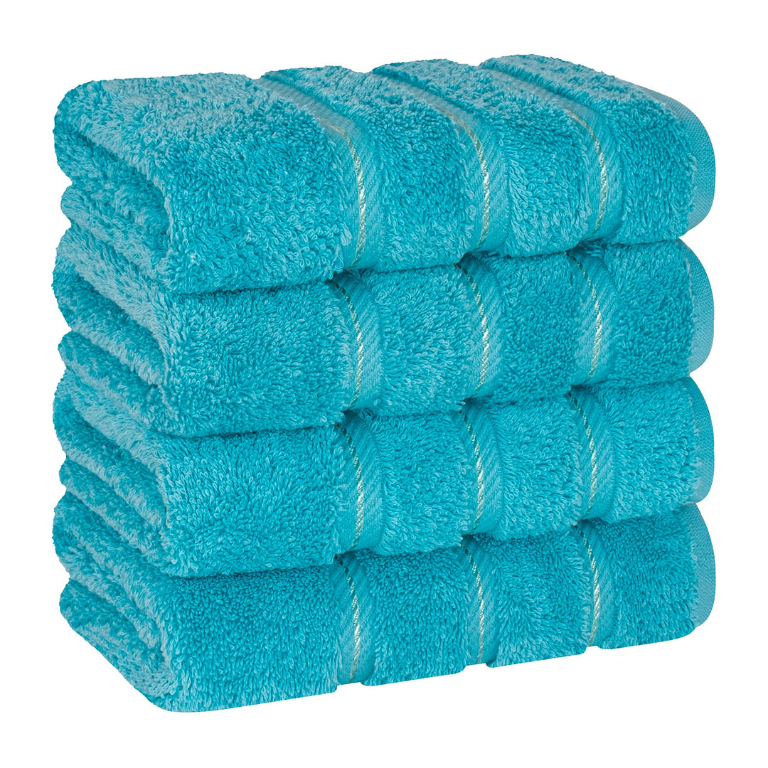 American Soft Linen 100%  Cotton Turkish Towels, 4 Pack Hand Towel Set, Super Soft, Absorbent, Quick Dry Premium Towels