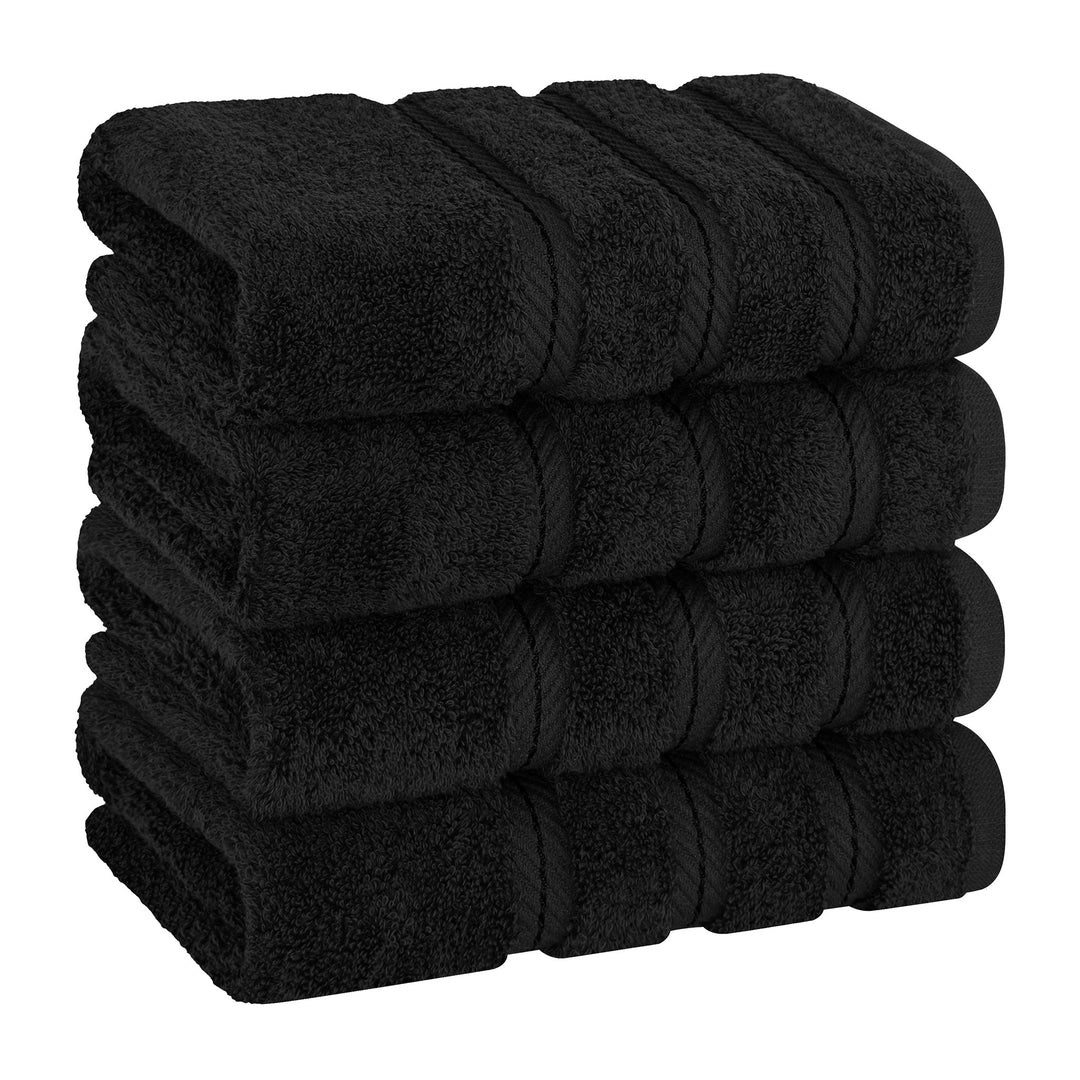 American Soft Linen 100%  Cotton Turkish Towels, 4 Pack Hand Towel Set, Super Soft, Absorbent, Quick Dry Premium Towels