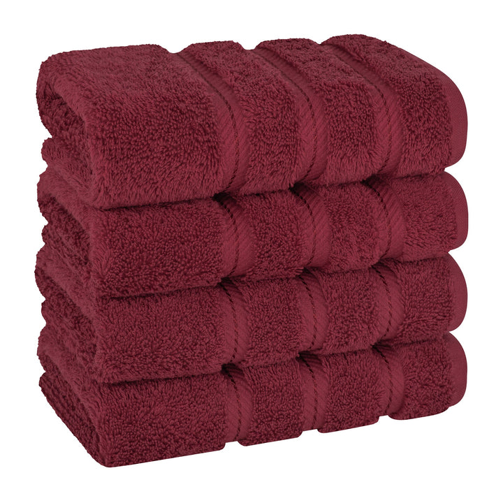American Soft Linen 100%  Cotton Turkish Towels, 4 Pack Hand Towel Set, Super Soft, Absorbent, Quick Dry Premium Towels