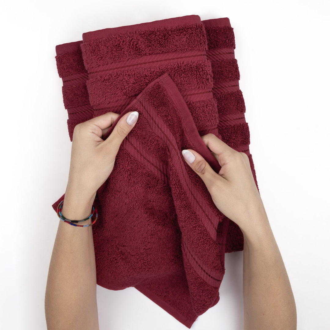 American Soft Linen 100%  Cotton Turkish Towels, 4 Pack Hand Towel Set, Super Soft, Absorbent, Quick Dry Premium Towels