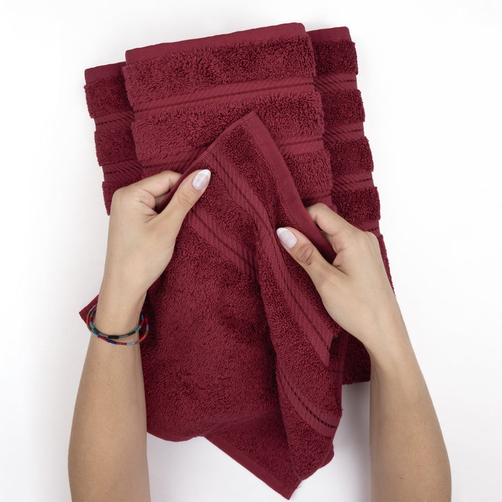 American Soft Linen 100%  Cotton Turkish Towels, 4 Pack Hand Towel Set, Super Soft, Absorbent, Quick Dry Premium Towels