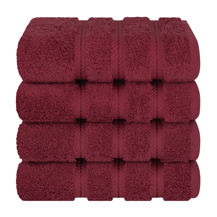 American Soft Linen 100%  Cotton Turkish Towels, 4 Pack Hand Towel Set, Super Soft, Absorbent, Quick Dry Premium Towels