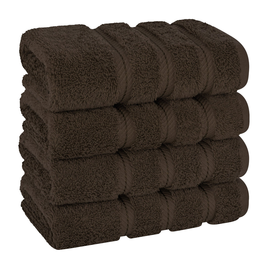 American Soft Linen 100%  Cotton Turkish Towels, 4 Pack Hand Towel Set, Super Soft, Absorbent, Quick Dry Premium Towels