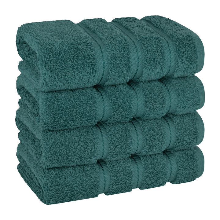American Soft Linen 100%  Cotton Turkish Towels, 4 Pack Hand Towel Set, Super Soft, Absorbent, Quick Dry Premium Towels