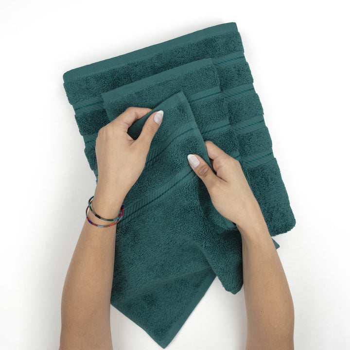 American Soft Linen 100%  Cotton Turkish Towels, 4 Pack Hand Towel Set, Super Soft, Absorbent, Quick Dry Premium Towels