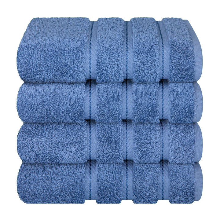 American Soft Linen 100%  Cotton Turkish Towels, 4 Pack Hand Towel Set, Super Soft, Absorbent, Quick Dry Premium Towels