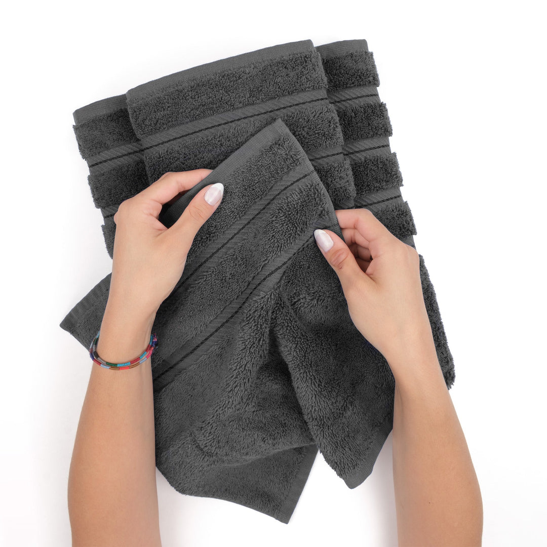 American Soft Linen 100%  Cotton Turkish Towels, 4 Pack Hand Towel Set, Super Soft, Absorbent, Quick Dry Premium Towels