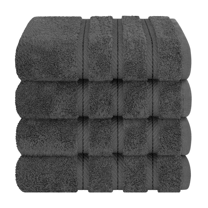 American Soft Linen 100%  Cotton Turkish Towels, 4 Pack Hand Towel Set, Super Soft, Absorbent, Quick Dry Premium Towels