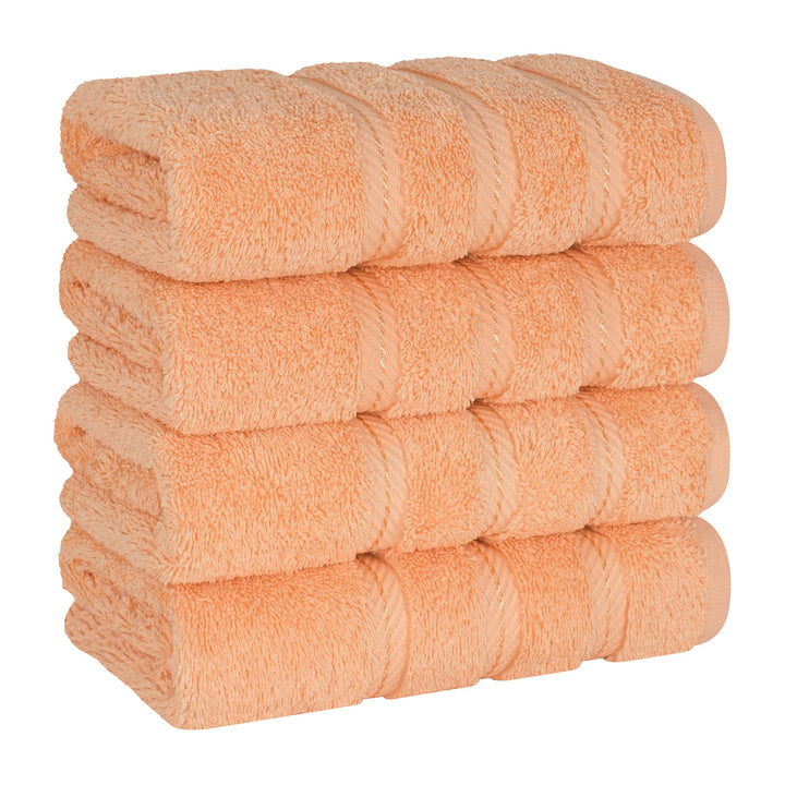 American Soft Linen 100%  Cotton Turkish Towels, 4 Pack Hand Towel Set, Super Soft, Absorbent, Quick Dry Premium Towels
