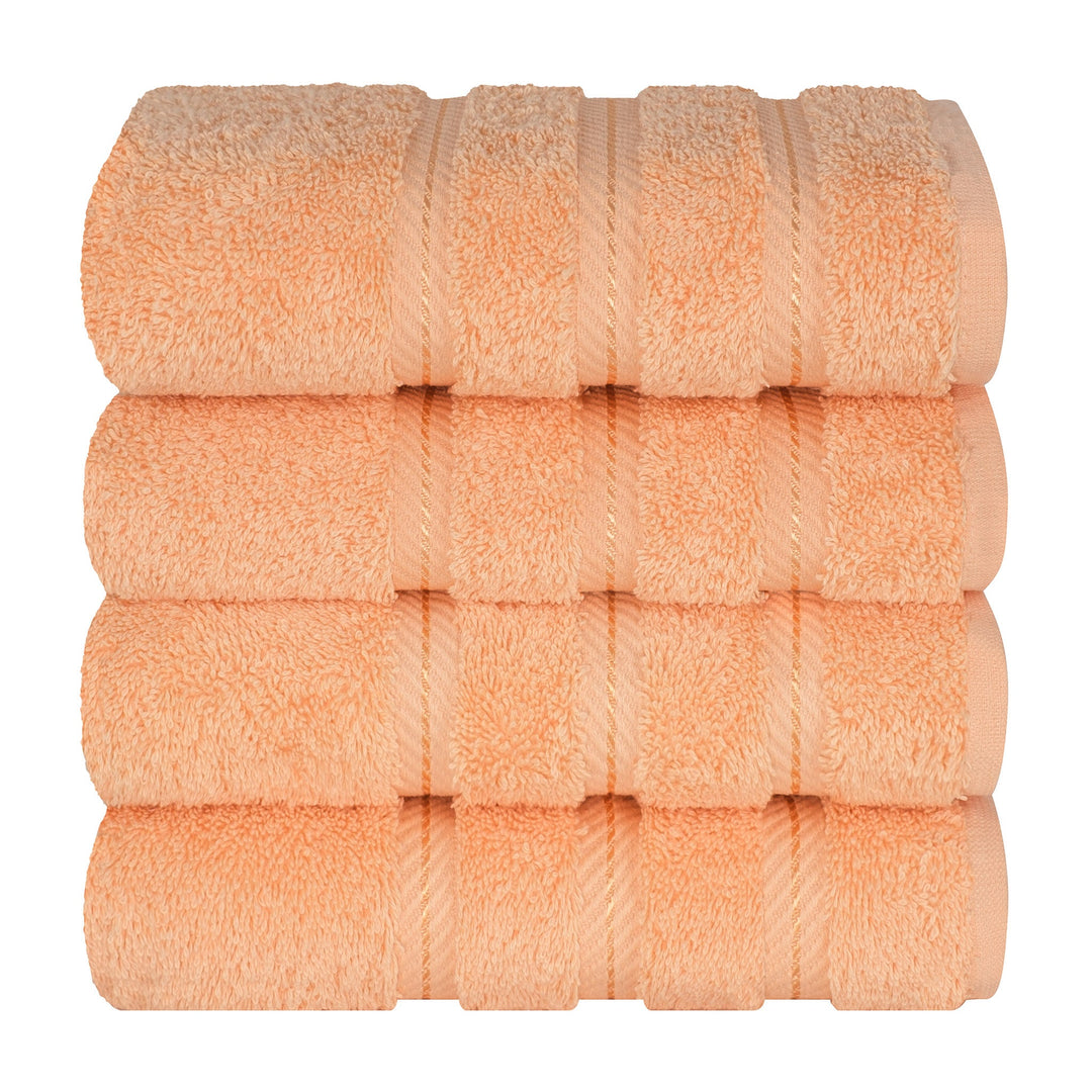 American Soft Linen 100%  Cotton Turkish Towels, 4 Pack Hand Towel Set, Super Soft, Absorbent, Quick Dry Premium Towels