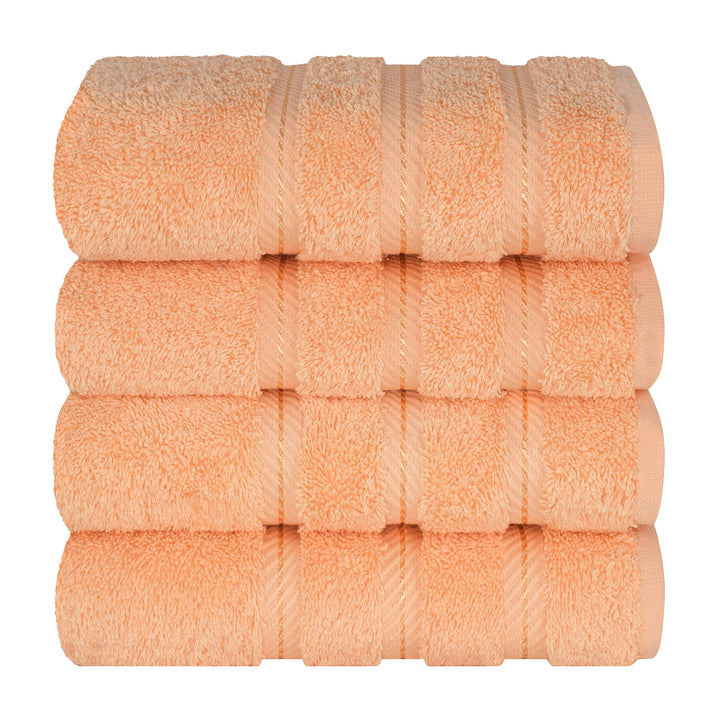 American Soft Linen 100%  Cotton Turkish Towels, 4 Pack Hand Towel Set, Super Soft, Absorbent, Quick Dry Premium Towels