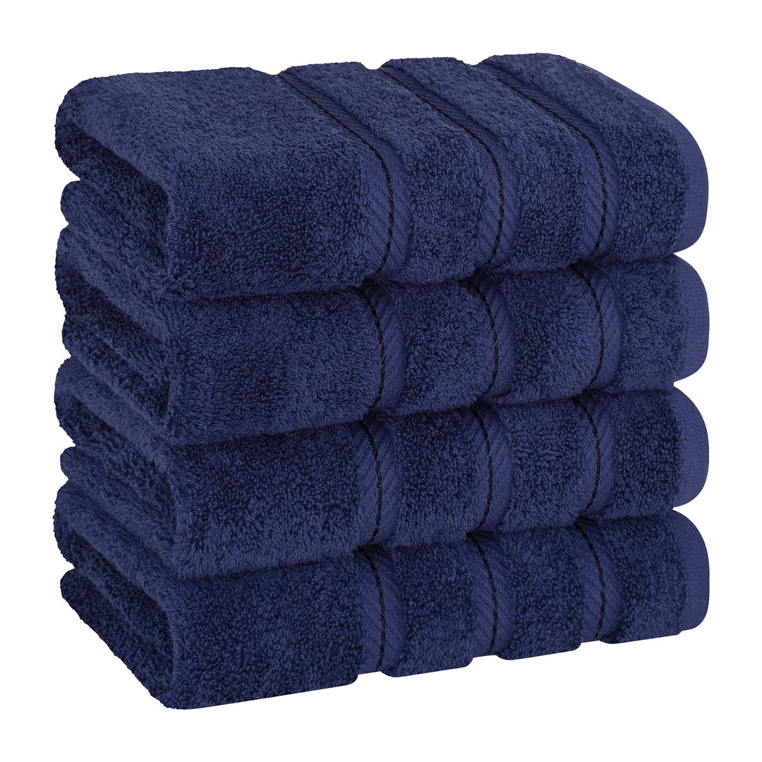 American Soft Linen 100%  Cotton Turkish Towels, 4 Pack Hand Towel Set, Super Soft, Absorbent, Quick Dry Premium Towels