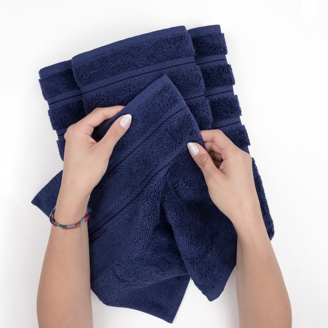 American Soft Linen 100%  Cotton Turkish Towels, 4 Pack Hand Towel Set, Super Soft, Absorbent, Quick Dry Premium Towels