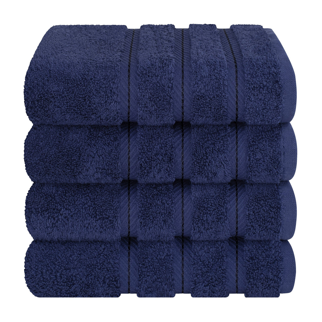 American Soft Linen 100%  Cotton Turkish Towels, 4 Pack Hand Towel Set, Super Soft, Absorbent, Quick Dry Premium Towels