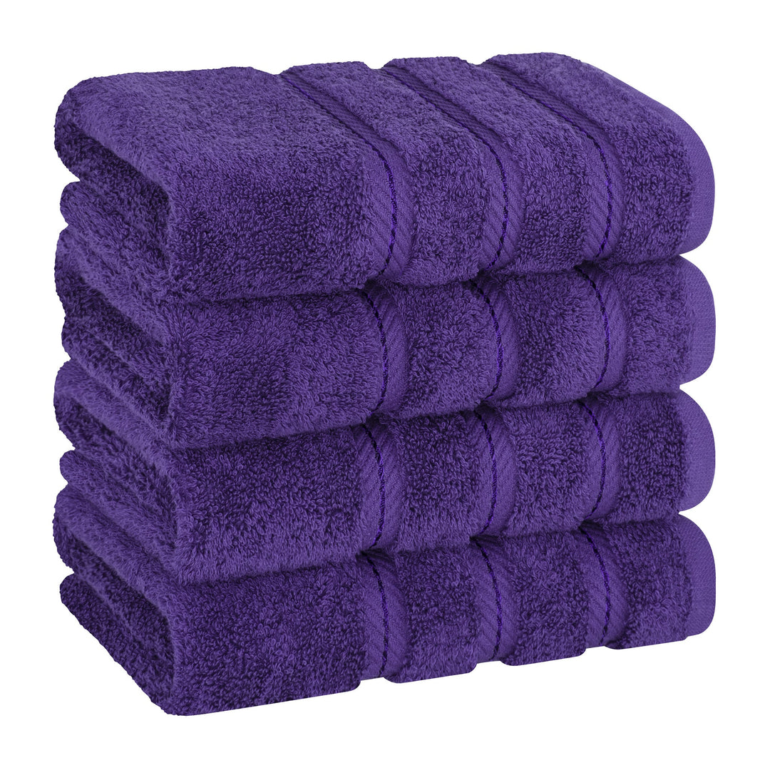American Soft Linen 100%  Cotton Turkish Towels, 4 Pack Hand Towel Set, Super Soft, Absorbent, Quick Dry Premium Towels