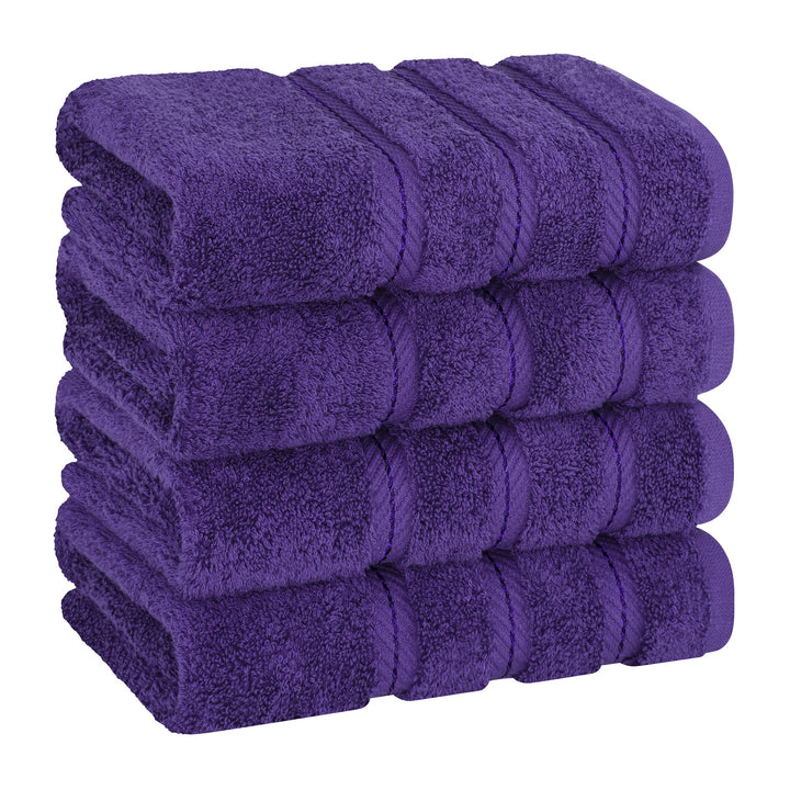 American Soft Linen 100%  Cotton Turkish Towels, 4 Pack Hand Towel Set, Super Soft, Absorbent, Quick Dry Premium Towels