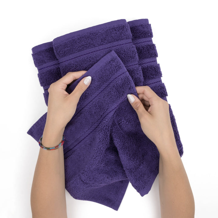 American Soft Linen 100%  Cotton Turkish Towels, 4 Pack Hand Towel Set, Super Soft, Absorbent, Quick Dry Premium Towels