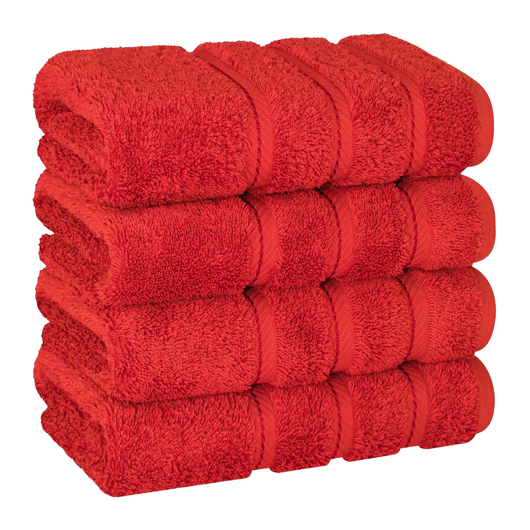 American Soft Linen 100%  Cotton Turkish Towels, 4 Pack Hand Towel Set, Super Soft, Absorbent, Quick Dry Premium Towels