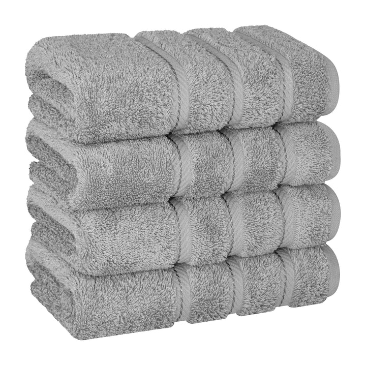 American Soft Linen 100%  Cotton Turkish Towels, 4 Pack Hand Towel Set, Super Soft, Absorbent, Quick Dry Premium Towels