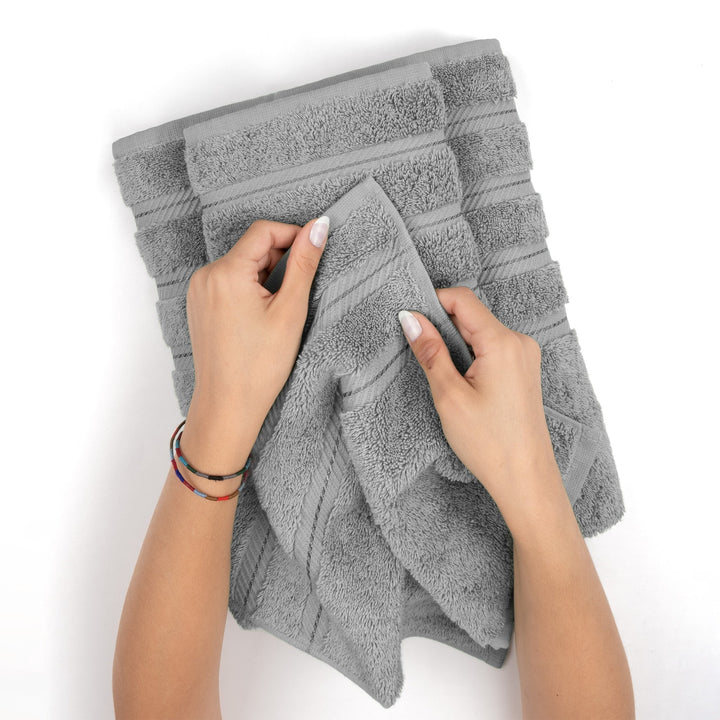 American Soft Linen 100%  Cotton Turkish Towels, 4 Pack Hand Towel Set, Super Soft, Absorbent, Quick Dry Premium Towels