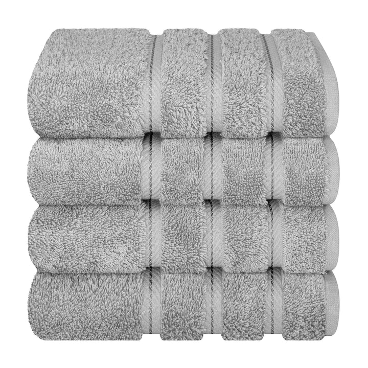 American Soft Linen 100%  Cotton Turkish Towels, 4 Pack Hand Towel Set, Super Soft, Absorbent, Quick Dry Premium Towels