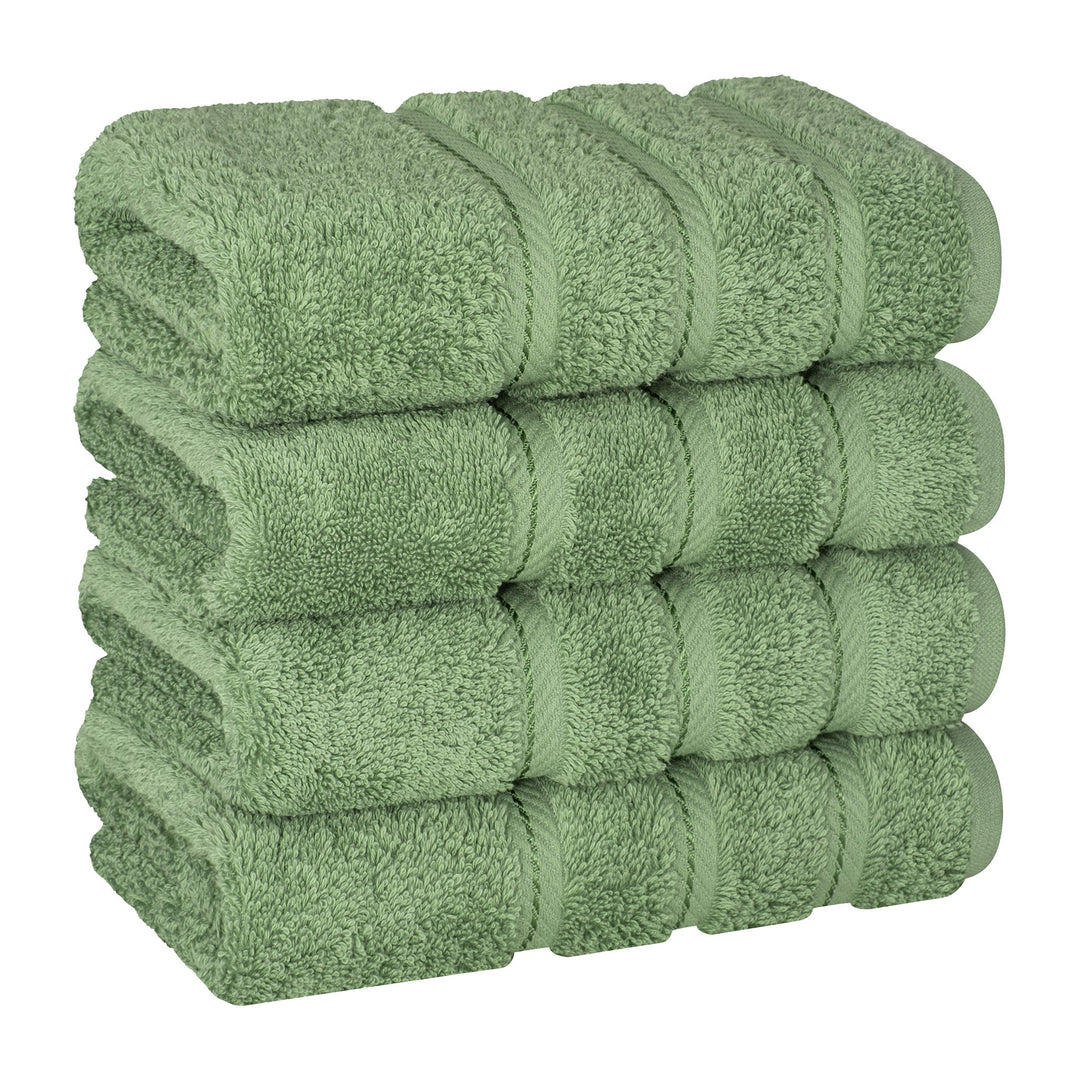 American Soft Linen 100%  Cotton Turkish Towels, 4 Pack Hand Towel Set, Super Soft, Absorbent, Quick Dry Premium Towels