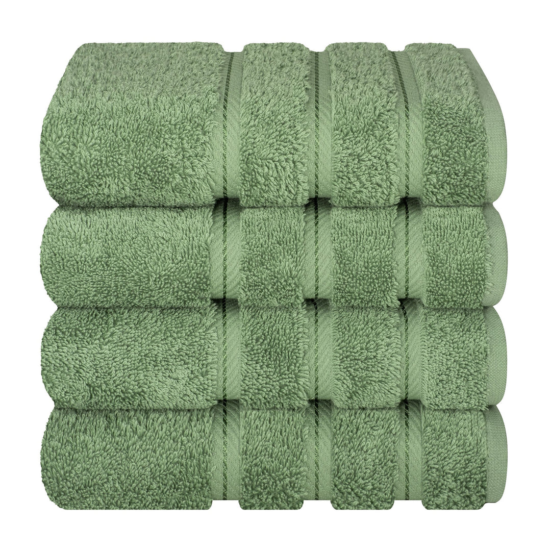 American Soft Linen 100%  Cotton Turkish Towels, 4 Pack Hand Towel Set, Super Soft, Absorbent, Quick Dry Premium Towels