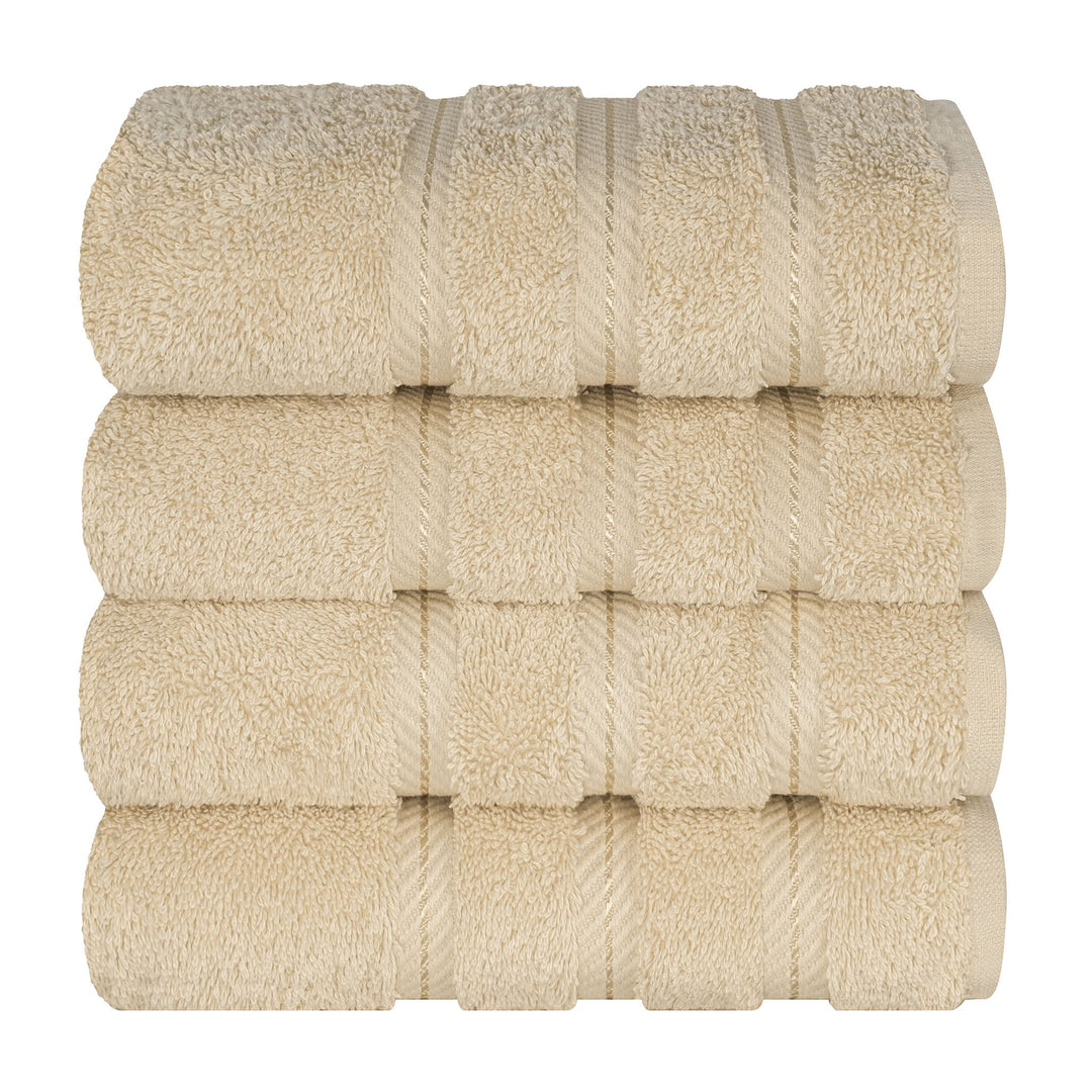 American Soft Linen 100%  Cotton Turkish Towels, 4 Pack Hand Towel Set, Super Soft, Absorbent, Quick Dry Premium Towels
