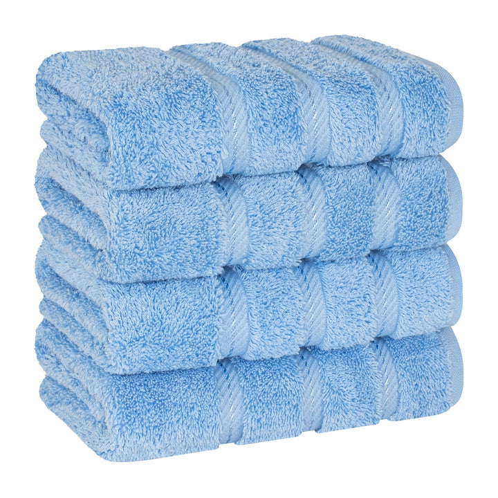 American Soft Linen 100%  Cotton Turkish Towels, 4 Pack Hand Towel Set, Super Soft, Absorbent, Quick Dry Premium Towels