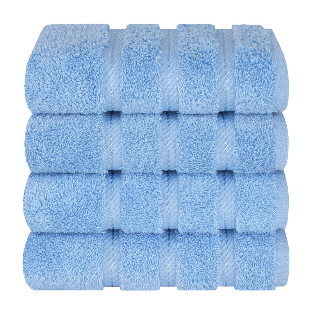 American Soft Linen 100%  Cotton Turkish Towels, 4 Pack Hand Towel Set, Super Soft, Absorbent, Quick Dry Premium Towels