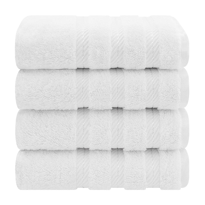 American Soft Linen 100%  Cotton Turkish Towels, 4 Pack Hand Towel Set, Super Soft, Absorbent, Quick Dry Premium Towels