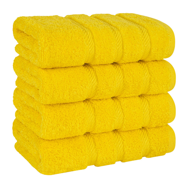American Soft Linen 100%  Cotton Turkish Towels, 4 Pack Hand Towel Set, Super Soft, Absorbent, Quick Dry Premium Towels