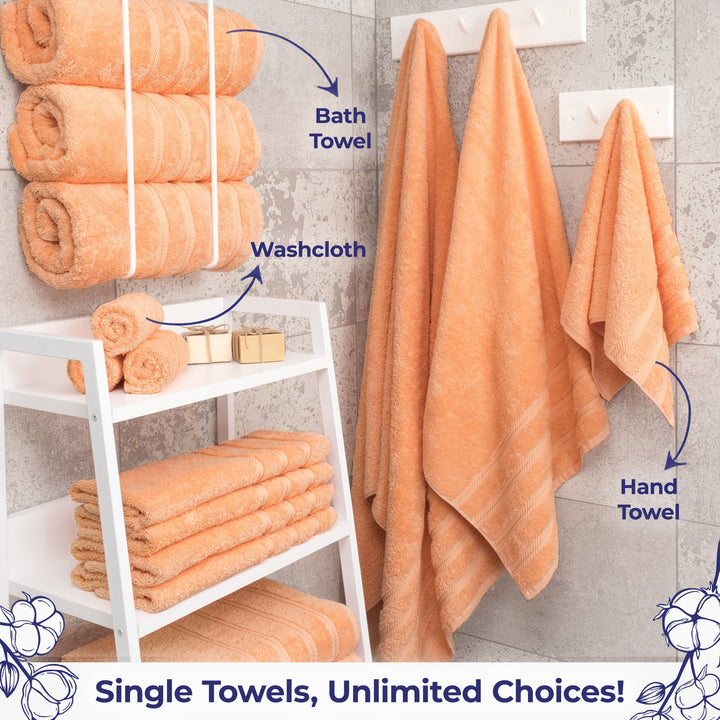 American Soft Linen Single Piece 100% Cotton Turkish Towels with 20 Different Colors, Create Your Set