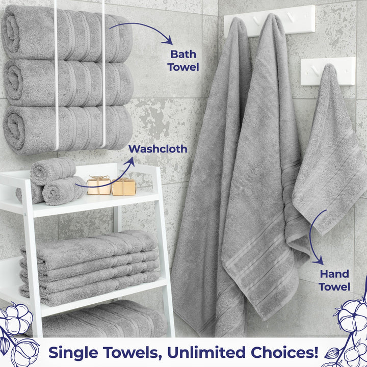 American Soft Linen Single Piece 100% Cotton Turkish Towels with 20 Different Colors, Create Your Set