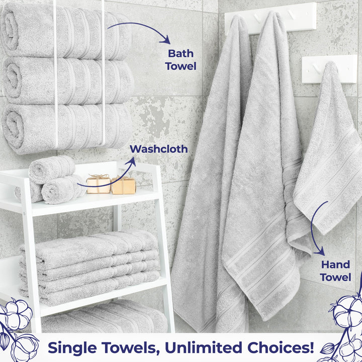 American Soft Linen Single Piece 100% Cotton Turkish Towels with 20 Different Colors, Create Your Set