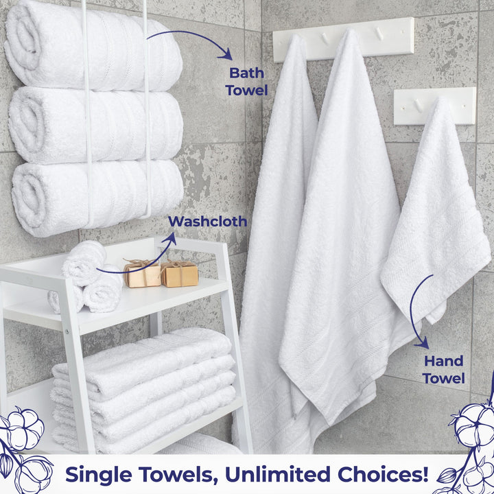 American Soft Linen Single Piece 100% Cotton Turkish Towels with 20 Different Colors, Create Your Set