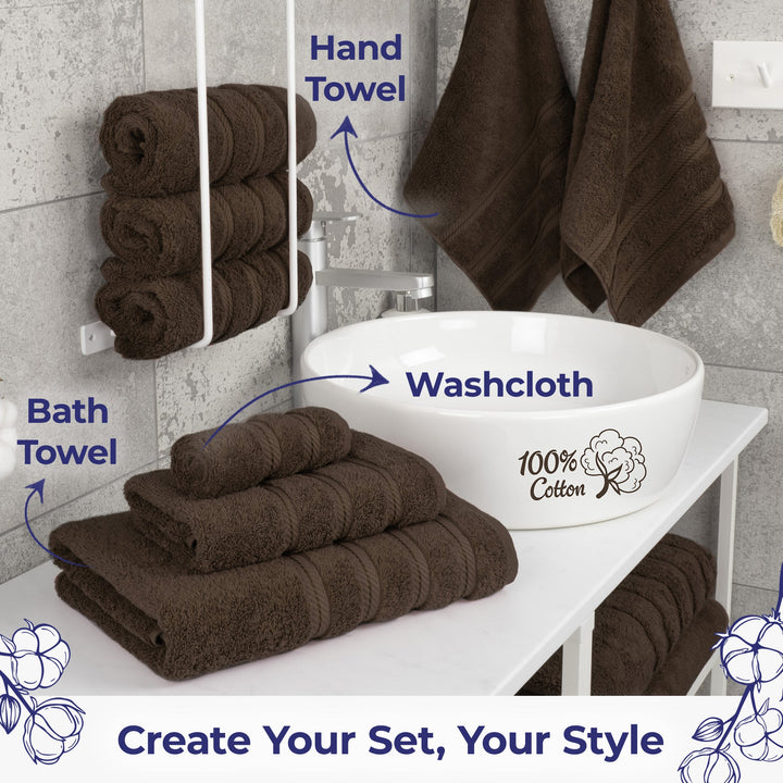 American Soft Linen Single Piece 100% Cotton Turkish Towels with 20 Different Colors, Create Your Set