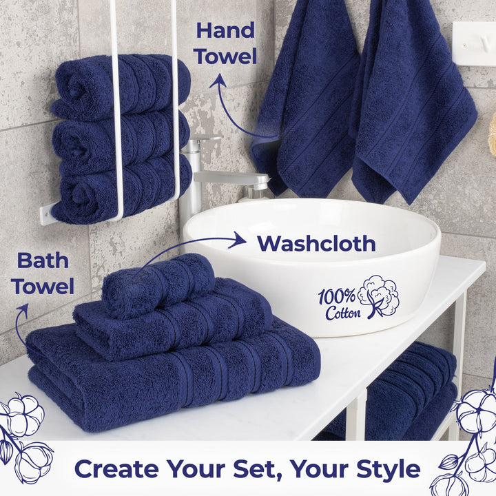 American Soft Linen Single Piece 100% Cotton Turkish Towels with 20 Different Colors, Create Your Set