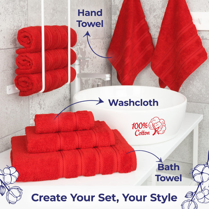 American Soft Linen Single Piece 100% Cotton Turkish Towels with 20 Different Colors, Create Your Set